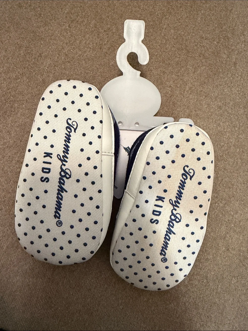 Tommy John Navy and White Marlin Slip-On Baby Shoes